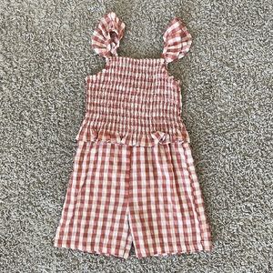 Gingham Romper toddler girls